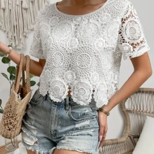 Blusa con encaje