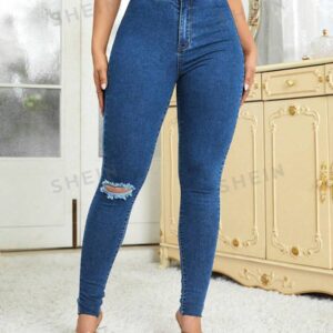 Essnce Jeans ajustados desgarro